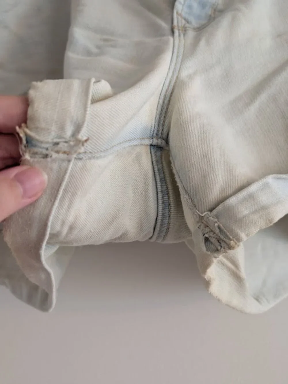 Old Navy Light Blue Bleached Out Jean Shorts Size 16